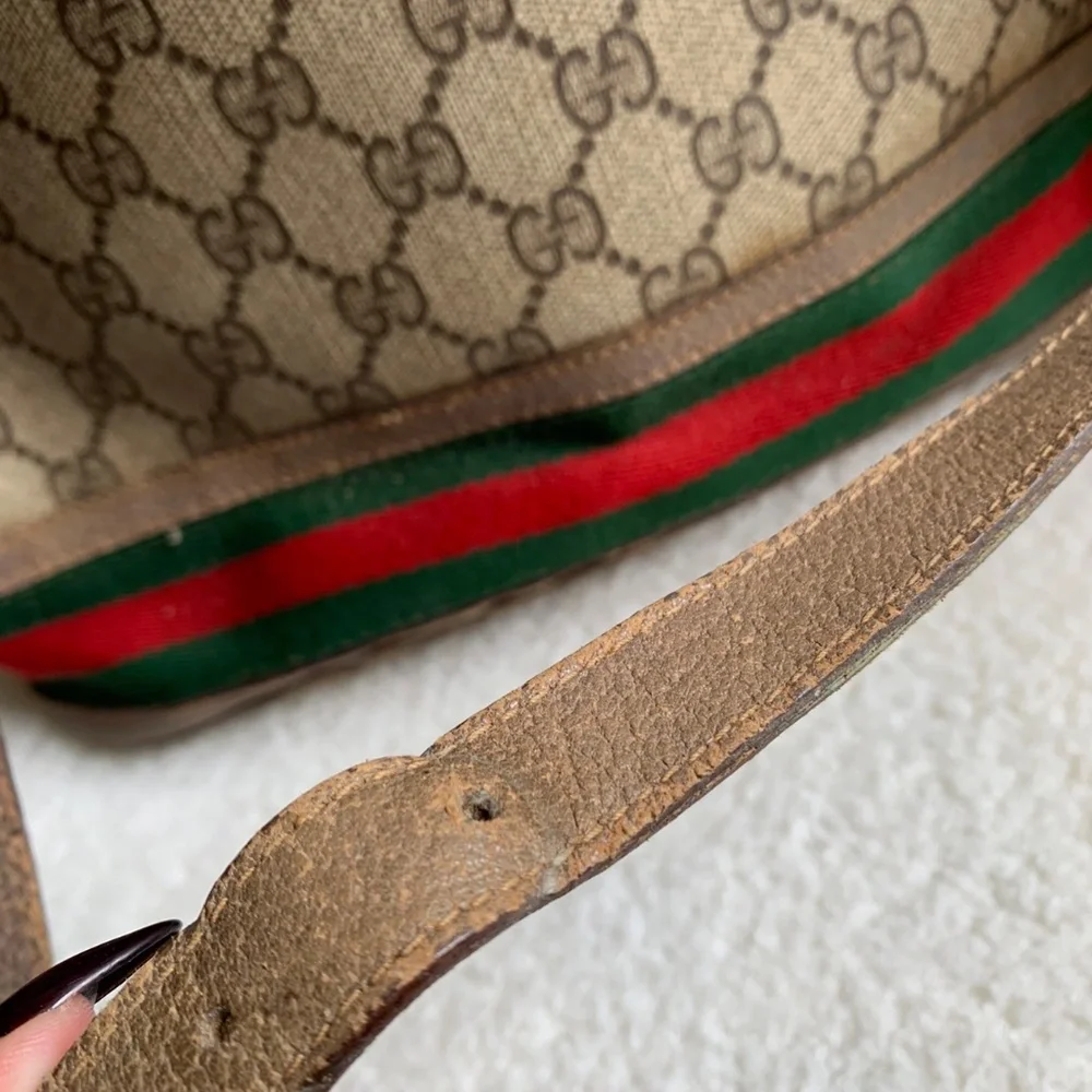 FIRM Authentic Gucci GG Vintage Supreme Ophidia Bucket - Picture 13 of 16